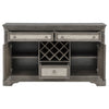 Cresswell 2-door 3-drawer Wine Storage Buffet Weathered Taupe — product view 5