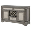 Cresswell 2-door 3-drawer Wine Storage Buffet Weathered Taupe — product view 7