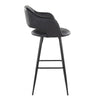 Margarite - 30" Fixed-Height Barstool - Black Metal (Set of 2)