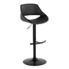 Fabrizzi - Adjustable Barstool With Rounded T Footrest (Set of 2) - Black Metal