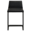 Vardon Genuine Leather Counter Height Chair Black (Set of 2) — product view 3