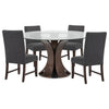 Naser 5-piece 48-inch Round Dining Table Set Grey and Dark Walnut — product view 2