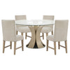 Naser 5-piece 48-inch Round Dining Table Set Beige and Light Oak — product view 2