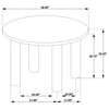 Faulkner 5-piece 48-inch Round Dining Set Cream — product view 12