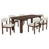 Faulkner 7-piece 84-inch Extension Dining Set Cream — product view 2
