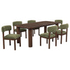 Faulkner 7-piece 84-inch Extension Dining Set Moss Green — product view 2