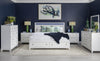 Summerland Panel Bed with Storage — California King / Pure White