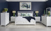Summerland Panel Bed with Storage — California King / Pure White