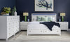 Summerland Panel Bed with Storage — Queen / Pure White