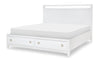Summerland Panel Bed with Storage — California King / Pure White