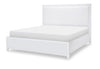 Summerland Upholstered Bed with Storage — King / Pure White