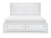 Summerland Upholstered Bed with Storage — California King / Pure White