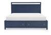 Summerland Panel Bed with Storage — California King / Inkwell Blue