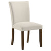 Paxton 5-Piece Round Glass Top Dining Set with Beige Parsons Chairs — product view 6