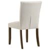 Paxton 5-Piece Round Glass Top Dining Set with Beige Parsons Chairs — product view 8