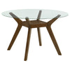 Paxton 5-Piece Round Glass Top Dining Set with Green Parsons Chairs — product view 3