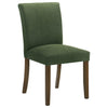Paxton 5-Piece Round Glass Top Dining Set with Green Parsons Chairs — product view 6