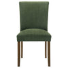 Paxton 5-Piece Round Glass Top Dining Set with Green Parsons Chairs — product view 7