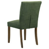 Paxton 5-Piece Round Glass Top Dining Set with Green Parsons Chairs — product view 8