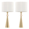 Cone - Travertine Table Lamp (Set of 2)