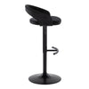 Grotto - Upholstered Adjustable Barstool - Black Metal Base