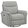 Adler - Upholstered Power Swivel Glider Recliner