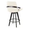 Cosmo - Fixed-Height Counter Stool (Set of 2) - Black Bamboo Base, Black Footrest