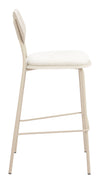 Zeal Barstool Light Gray & Beige — Set of 4