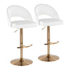 Renee - Adjustable Barstool (Set of 2) - Gold Base