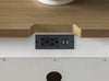 Franklin Night Stand — Harvest Oak Tops, Natural White Base, Aged Black Accents