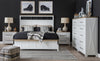 Franklin Drawer Chest — Harvest Oak Tops, Natural White Base, Aged Black Accents