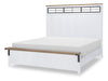 Franklin Two Tone Panel Bed — California King / Harvest Oak Tops, Natural White Base, Aged Black Accents