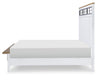 Franklin Two Tone Panel Bed — California King / Harvest Oak Tops, Natural White Base, Aged Black Accents