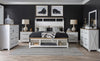 Franklin Night Stand — Harvest Oak Tops, Natural White Base, Aged Black Accents