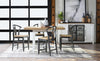 Franklin Credenza — Harvest Oak Tops, Natural White Base, Aged Black Accents