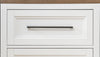 Franklin Drawer Chest — Harvest Oak Tops, Natural White Base, Aged Black Accents
