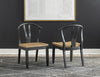 Franklin Wishbone Back Side Chair — Set of 2 — Black