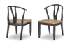 Franklin Wishbone Back Side Chair — Set of 2 — Black