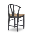 Franklin Wishbone Back Counter Height Chair — Set of 2 — Black
