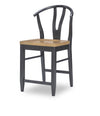 Franklin Wishbone Back Counter Height Chair — Set of 2 — Black