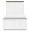 Dutton Panel Bed — Twin / Natural White with Toasted Coconut Top and Aged Black Base