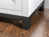 Dutton Two Drawer Nightstand — Natural White with Toasted Coconut Top and Aged Black Base