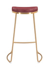 Bree - Barstool (Set of 2) - Burgundy & Gold