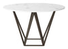 Tintern - Dining Table - White / Antique Brass