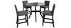 Pub Table & 4 Pub Chairs Shannon Grey
