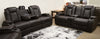 Power Reclining Loveseat With  Con & Power Headrest Omega Brown