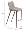 Magnus Barstool (Set of 2) Brown & Walnut — Set of 2