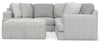 Logan - Upholstered Sectional With Comfort Coil Seating - 46" Cocktail Ottoman And Accent Pillows Included