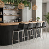 Ace Barstool (Set of 2) Black & Silver — Set of 2