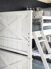 Flatiron Bunk Bed — Twin / Full / Aged White